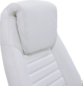 Καρέκλα γραφείου διευθυντή Sonar pakoworld pu σε λευκή απόχρωση