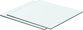 vidaXL Ράφια Πάνελ 2 τεμ. Διάφανα 40 x 30 εκ. Γυάλινα