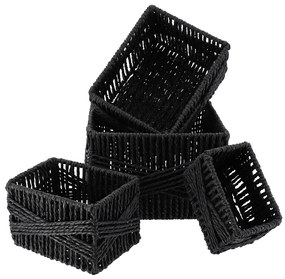 Καλάθια Αποθήκευσης (Σετ 4τμχ) T-D Papper Black 8489103