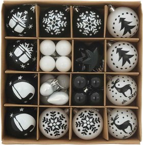 vidaXL Σετ Χριστουγεννιάτικων Στρογγυλών Μπαλίτσων 40 pcs Πλαστικό