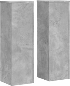 vidaXL Βάση φυτών 2 τεμ. Γκρι Σκυροδέματος 25 x 25 x 80 cm