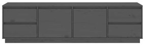 vidaXL Έπιπλο Τηλεόρασης Γκρι 176x37x47,5 εκ. από Μασίφ Ξύλο Πεύκου