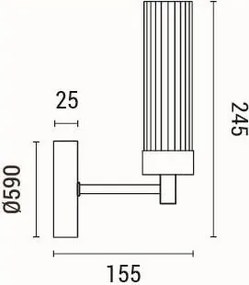 Απλίκα Τοίχου Eurolamp Viny 144-24030