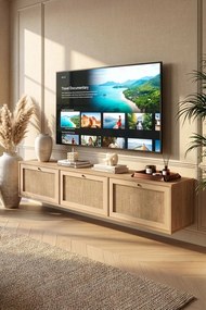 Έπιπλο Τηλεόρασης Δρυς CROAME 180x32x35.6