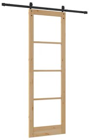 vidaXL Συρόμενη Πόρτα ORKDAL Καφέ 78 x 232 cm Μασίφ ξύλο πεύκου