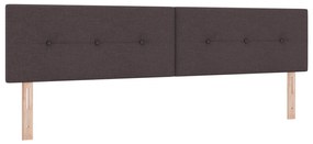 vidaXL Κρεβάτι Box Spring  με Στρώμα Σκούρο Καφέ 200x200 εκ. Υφάσματος