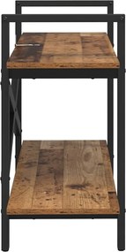 vidaXL Ράφι Βιβλίων 2 επιπέδων 100 x 33,5 x 64 εκ Επεξεργασμένο Ξύλο