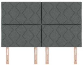 vidaXL Υφασμάτινο Κεφαλάρι Geometric Σκούρο γκρι 140 cm ύφασμα
