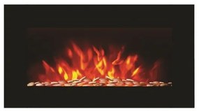 Ηλεκτρικό Τζάκι Επιτοίχιο 2000W Εφέ φλόγας EX150-SLIM3D Hitense-EX150-SLIM3D-Μαύρο EX150-SLIM3D