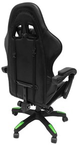 ΠΟΛΥΘΡΟΝΑ GAMING DARREN HM1203.03 ΜΑΥΡΟ-ΠΡΑΣΙΝΟ PVC &amp; NYLON 51x49x125Υεκ.