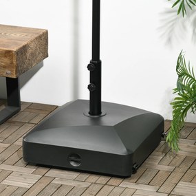 Βάση ομπρέλας, βάση ομπρέλας, θήκη ομπρέλας, 54,5 x 54,5 x 46,5 cm, μαύρο