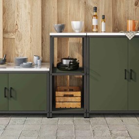 vidaXL Ράφι Κουζίνας HATTEM Λαδί 40 x 50 x 92 εκ Ατσάλι