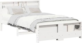 vidaXL Σκελετός Κρεβατιού Λευκό 120 x 190 cm Επεξεργασμένο ξύλο