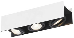 Φωτιστικό Οροφής-Σποτ 39317 Vidago Led/3 White-Black Eglo Μέταλλο,Αλουμίνιο