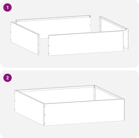 vidaXL Περίγραμμα γκαζόν Μαύρο 50 x 50 x 13 εκ Ατσάλι