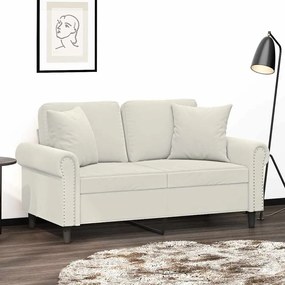 vidaXL Μαξιλάρια Διακοσμητικά 2 τεμ. Κρεμ 40x40 εκ. Βελούδινα