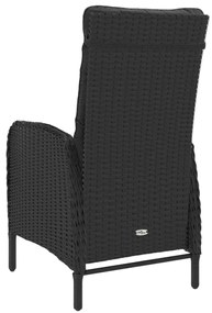 vidaXL Σετ Τραπεζαρίας Κήπου 3 τεμ. Μαύρο Συνθετικό Ρατάν/Ξύλο Ακακίας