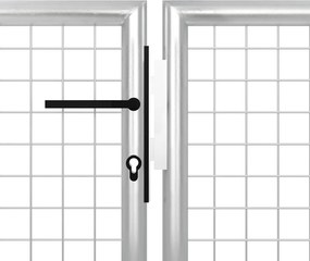 vidaXL Πόρτα Κήπου Ασημί 500x150 εκ. από Ατσάλι