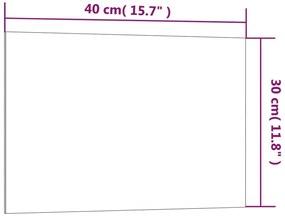 vidaXL Πίνακας Επιτοίχιος Μαγνητικός Λευκός 40 x 30 εκ. Ψημένο Γυαλί