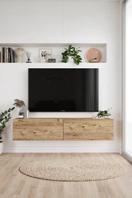 Stewehome Έπιπλο τηλεόρασης με ντουλάπι από πεύκο 140x32x29 cm