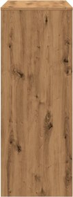 vidaXL Τραπέζι Μπαρ με Ράγες Δρυς 90x40x103,5 εκ. Επεξεργ. Ξύλο