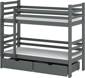 PATRYK 90x200 graphite bunk bed Lano Furniture