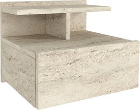 Κομοδίνο επιτοίχιο Mislina Megapap χρώμα travertine 40x33,2x32εκ.