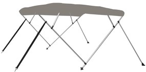 vidaXL Τέντα Σκάφους με 4 Αψίδες Γκρι 243x180x137 εκ.