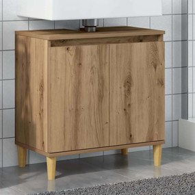 vidaXL Ντουλάπι Νιπτήρα τεχνίτης Δρυς 58x33x60 εκ. Επεξεργασμένο Ξύλο