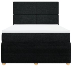 ΚΡΕΒΑΤΙ BOXSPRING ΜΕ ΣΤΡΩΜΑ ΜΑΥΡΟ 140X190 ΕΚ. ΥΦΑΣΜΑΤΙΝΟ 3292046