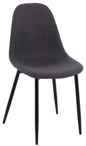 Καρέκλα LEONARDO Ύφασμα Γκρί σκούρο 43,5x59x84Υ εκ. 2αδα 43.5x59x84 εκ.