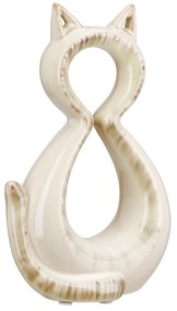 Φιγούρα Γάτα 'Catty' Κεραμικό Κρεμ 6x11x17cm-05161316