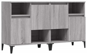 vidaXL Ντουλάπι 2 τεμ. Γκρι Sonoma 60x35x70 εκ. από Επεξεργασμένο Ξύλο