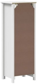 vidaXL Ντουλάπι Μπάνιου BERG Λευκό 40 x 34 x 110 εκ. Μασίφ Ξύλο Πεύκου