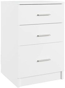 vidaXL Κομοδίνο Λευκό 40 x 40 x 63 εκ. από Επεξεργασμένο Ξύλο