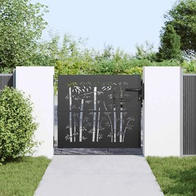 vidaXL Πύλη Κήπου 85 x 100 cm Ατσάλι με Επικάλυψη Πούδρας Μαύρο