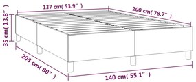 Πλαίσιο Κρεβατιού Boxspring Κρεμ 140x200 εκ. Υφασμάτινο - Κρεμ
