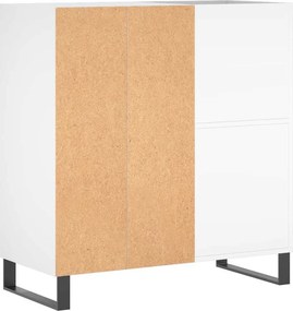 vidaXL Έπιπλο Δίσκων Λευκό 84,5 x 38 x 89 εκ. από Επεξεργασμένο Ξύλο