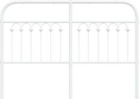 vidaXL Ανταλλακτικό κεφαλάρι Λευκό 135 εκ. Μεταλλικό