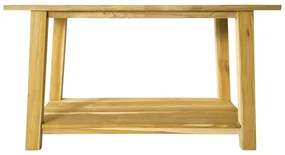 Κονσόλα Decoza pakoworld teak ξύλο σε φυσική απόχρωση 140x40x80εκ