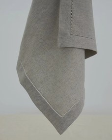 Μονόχρωμη Πετσέτα Φαγητού με Αζούρ Sintra 53x53cm  Γκρι