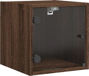 vidaXL Bedside Cabinet 2 τμχ. Brown Oak 13.8x14.6x13.8 in
