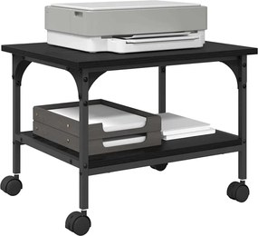 vidaXL Σταντ Εκτυπωτή Μαύρη Οξυά 50 x 40 x 38 cm Επεξεργασμένο ξύλο