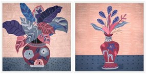 Καμβάς DKD Home Decor πολυστερίνη Καμβάς 83 x 4,5 x 83 cm (2 Τεμάχια)