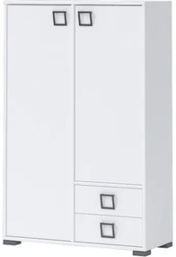 Ντουλάπι Riddle 2D2S-Λευκό - 86.00Χ37.00Χ134.00cm