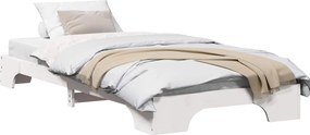 VidaXL Σκελετός Κρεβατιού Λευκό 80 x 200 cm Στερεά ξυλεία πεύκου