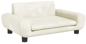 vidaXL Καναπές Παιδικός Κρεμ 70 x 45 x 33 εκ. Βελούδινος