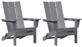 vidaXL Έπιπλα Χαλάρωσης Κήπου 2 pcs Ανοιχτό γκρι 74.5 x 80.5 x 90 εκ.
