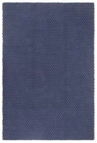 Χαλί Ορθογώνιο Ναυτικό Μπλε 80x160 εκ. Βαμβάκι - Γκρι