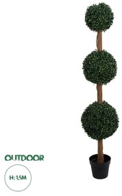 GloboStar® Artificial Garden BUXUS 20400 Τεχνητό Διακοσμητικό Φυτό Πυξός Υ150cm